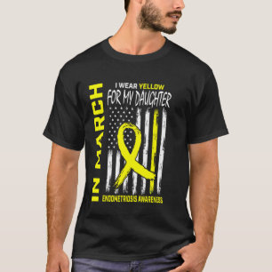T-shirt Ruban Jaune Endometriose Sensibilisation Fille Ame
