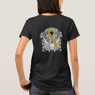 T-shirt Ruban or et argent avec ruban d'ailes