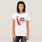 T-shirt Ruban oral de conscience de Cancer (Devant entier)
