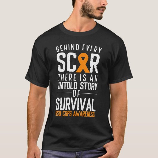 T-shirt Ruban Orange Derrière Chaque Scar Survivor Crps Rs (Devant)