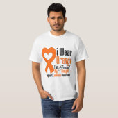 T-shirt Ruban orange d'usage de la leucémie I pour ma (Devant entier)