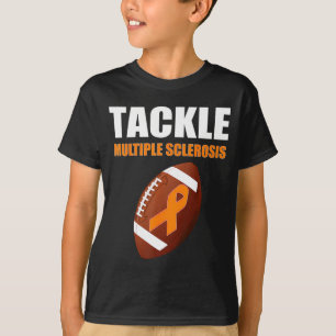 T-shirt Ruban orange football Sensibilisation à la scléros