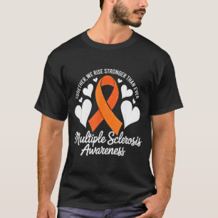 T-shirt Ruban orange Nous nous élevons plus forts Sclérose
