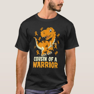 T-shirt Ruban orange Trex Je suis un guerrier Sensibilisat