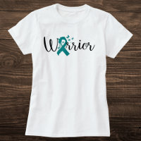 Ruban papillon turquoise du guerrier du cancer de
