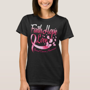 T-shirt Ruban Papillons Roses Sensibilisation Cancer Sein