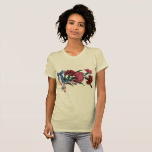 T-shirt Ruban Patriotique vintage & Fleurs Femmes Slim Fit