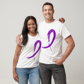 T-shirt Ruban pourpre A4 de maladie d'Alzheimer (Unisexe)