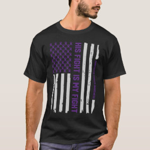 T-shirt Ruban pourpre de conscience de Cancer pancréatiqu