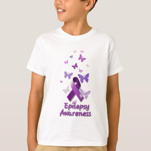 T-shirt Ruban pourpre de conscience : Épilepsie