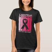 T-shirt Ruban rose Bataille Cancer Survivant Soutien Guerr (Devant)