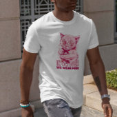 T-shirt Ruban rose chat