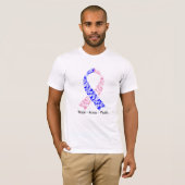 T-shirt Ruban rose et bleu d'espoir de conscience (Devant entier)