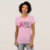 T-shirt Ruban rose Parce Que Je M'Intéresse - Cancer Du Se (Devant entier)