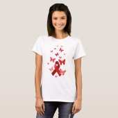 T-shirt Ruban rouge de conscience (Devant entier)