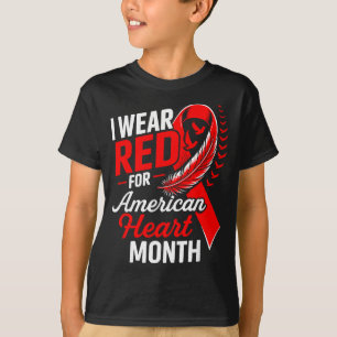 T-shirt Ruban Rouge Mois de la sensibilisation à la maladi