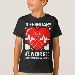 T-shirt Ruban Rouge Mois de la sensibilisation à la maladi