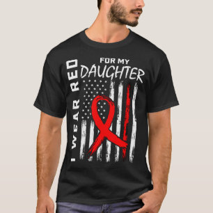 T-shirt Ruban Rouge Pour La Sensibilisation à La Maladie C