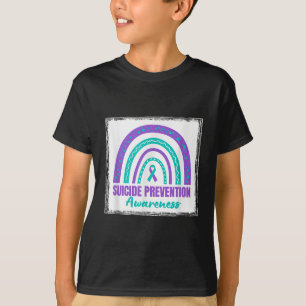 T-shirt Ruban sarcelle et violet de sensibilisation à la p