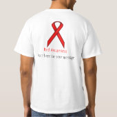 T-shirt Ruban standard rouge (Dos)