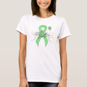 T-shirt Ruban vert clair avec papillon