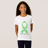 T-Shirt Ruban vert de conscience d'espoir (Devant entier)