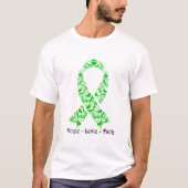 T-shirt Ruban vert de conscience d'espoir (Devant)