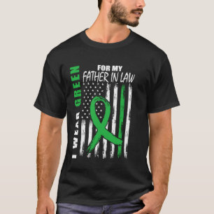 T-shirt Ruban Vert Maladie Rénale du Beau-Père Sensibilisa