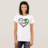 T-shirt Ruban vert pour mon héros (Devant entier)
