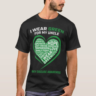 T-shirt Ruban Vert Tonton Maladie Rénale Sensibilisation C