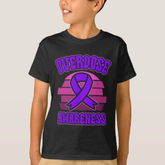 T-shirt Ruban Violet de Sensibilisation au Surdosage de Dr