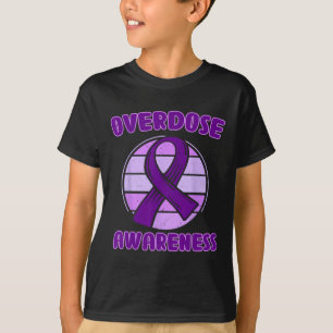 T-shirt Ruban Violet de Sensibilisation au Surdosage Dépen