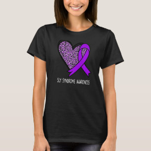 T-shirt Ruban Violet de Sensibilisation au Syndrome Sly du