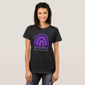 T-shirt Ruban Violet L'amour Ne Devrait Pas Faire De Mal V (Devant entier)