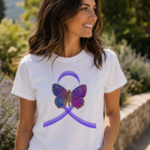 T-shirt Ruban Violet Sensibilisation à la Violence Domesti
