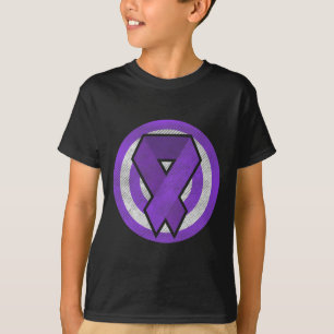 T-shirt Ruban Violet Super Héros de Sensibilisation à l'Ép