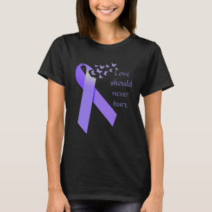T-shirt Ruban violet violence domestique Sensibilisation A