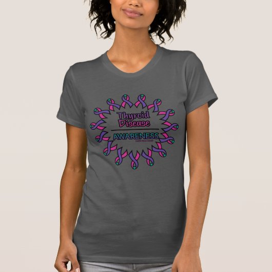 T-shirt Rubans/Cercle...Maladie thyroïde (Devant)