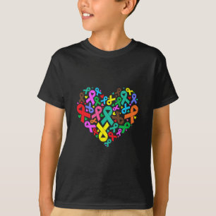 T-shirt Rubans de sensibilisation Soutien cardiaque