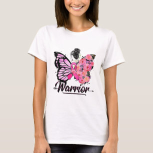 T-shirt Rubans roses papillon de sensibilisation au cancer