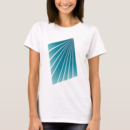 T-shirt Rubans turquoise (Devant)