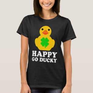 T-shirt Rubber Duck Lover Happy Go Ducky Clover St Patrick