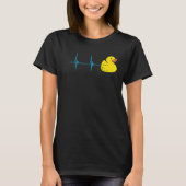 T-shirt Rubber Duck Rubber Duck Heartbeat Ekg Pulse (Devant)