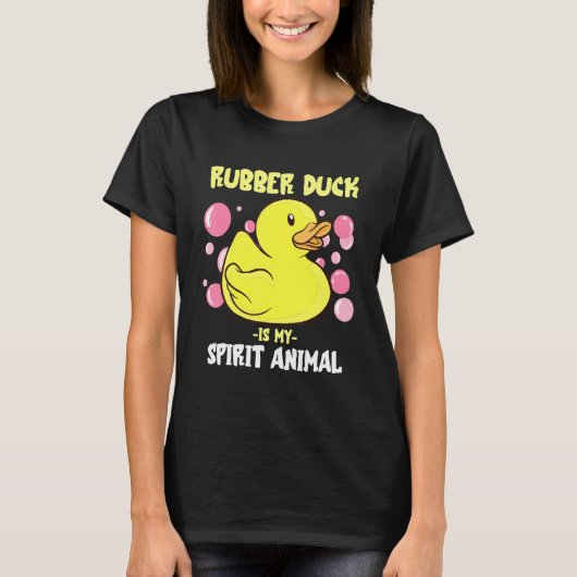 T-shirt Rubber Duck Spirit Animal Bubbles Rubber Duck (Devant)
