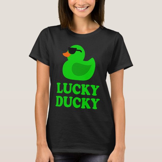 T-shirt Rubber Duck Sunglasses Lucky Ducky Cool Animal Gra (Devant)