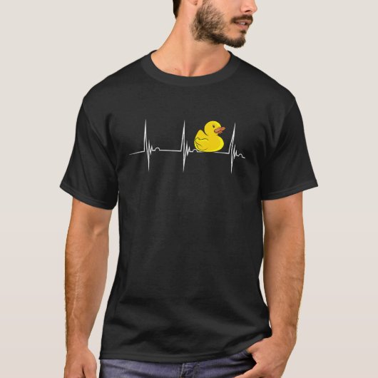 T-shirt Rubber Duck Water Jouer Temps Hearbeat Ekg Pulse Y (Devant)