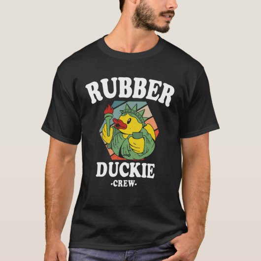 T-shirt Rubber Duck Yellow Duckie Crew Bath Ducks Duckling (Devant)