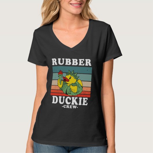 T-shirt Rubber Duck Yellow Duckie Crew Bath Ducks Duckling (Devant)