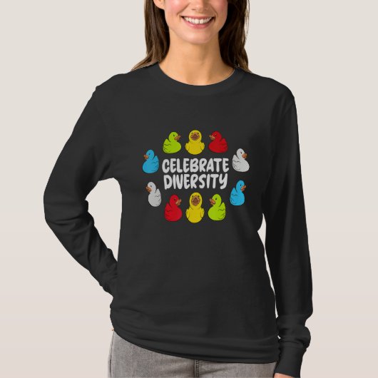 T-shirt Rubber Ducks Celebrate diversity (Devant)