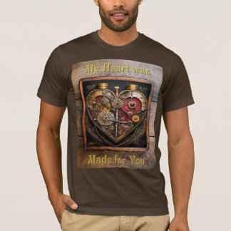 T-shirt Rubis et engrenages Steampunk Cœur sombre